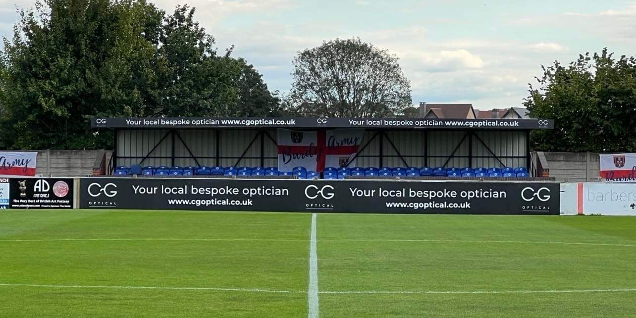 CG Optical Sponsor Stratford Upon Avon Football Club Stratford Town Football Club Sponsor