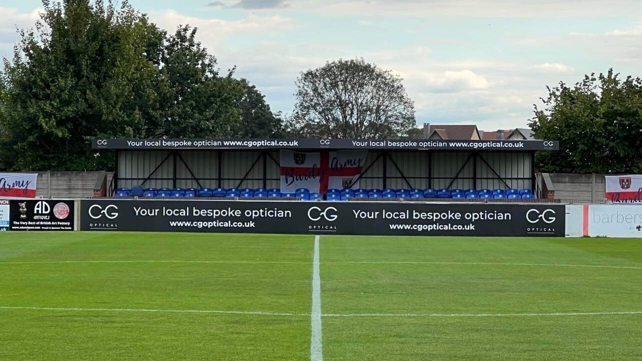 CG Optical Sponsor Stratford Upon Avon Football Club Stratford Town Football Club Sponsor