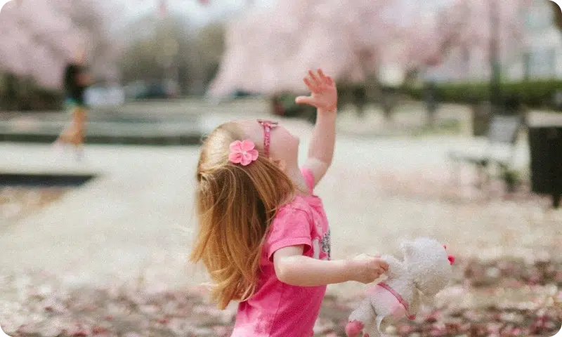 child playing outdoors