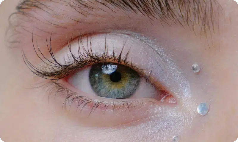 close up of an eye